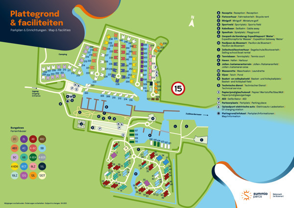 Parkplan des Summio Waterpark De Bloemert