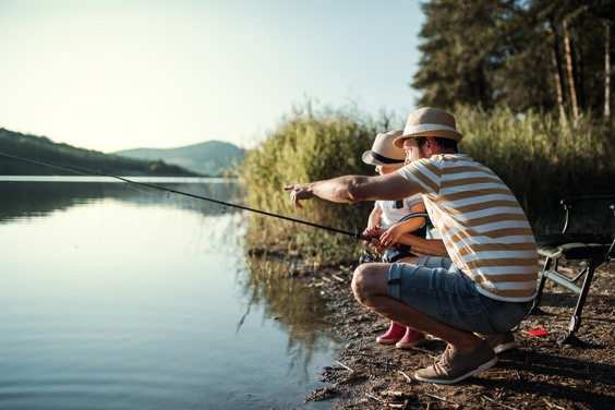 Go fishing at the Rursee during your weekend break in the Eifel