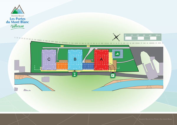 Plattegrond van Dormio Resort Les Portes Du Mont Blanc
