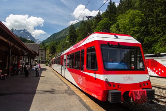 Viajar en tren desde Vallorcine hasta Chamonix