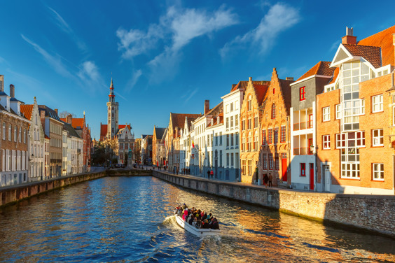 Admire the historic architecture in the romantic city of Bruges