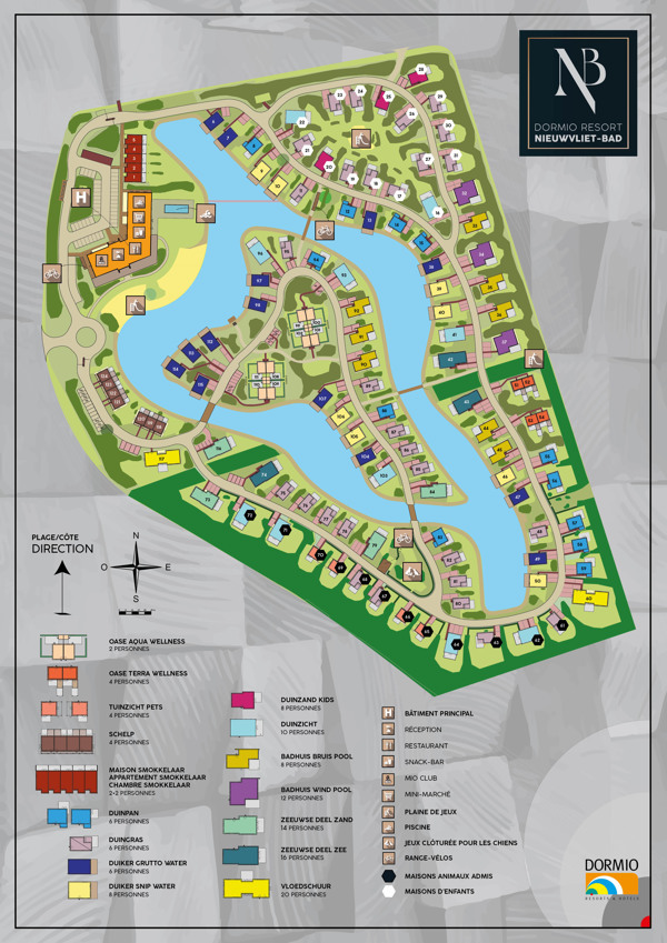 Plan du Dormio Resort Nieuwvliet-Bad