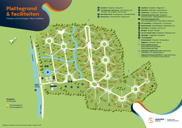 Karte des Summio Bungalowpark Het Hart van Drenthe in Zwiggelte