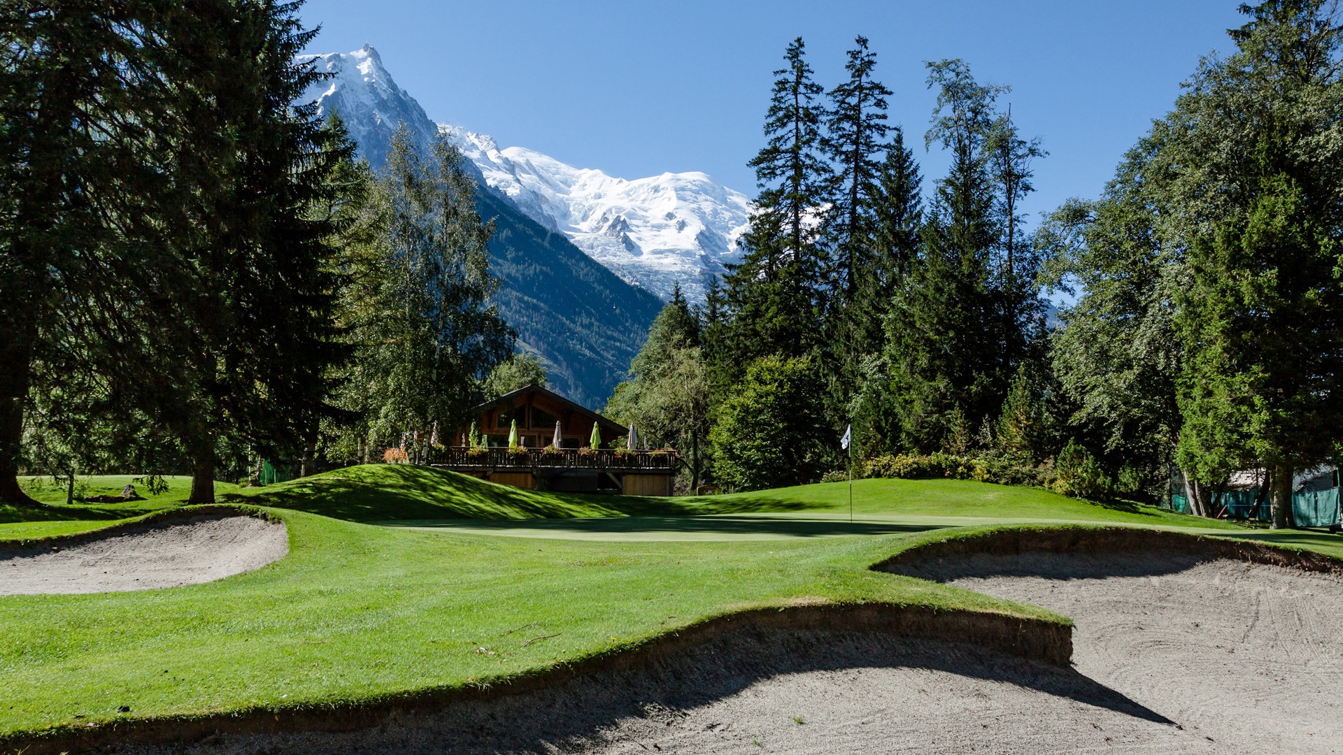 Playing golf in the French Alps
