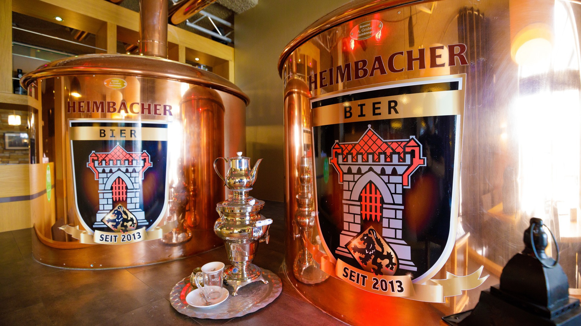 Sample the locally brewed Heimbacher beer