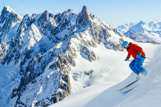 Popular winter sports destination in the French Alps